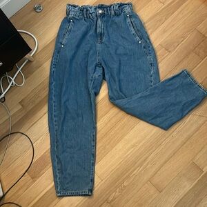 Zara scrunch waist jeans | size: us 8